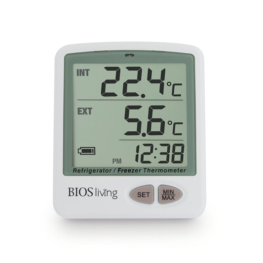 124SC Vaccine Data Logger screen and buttons