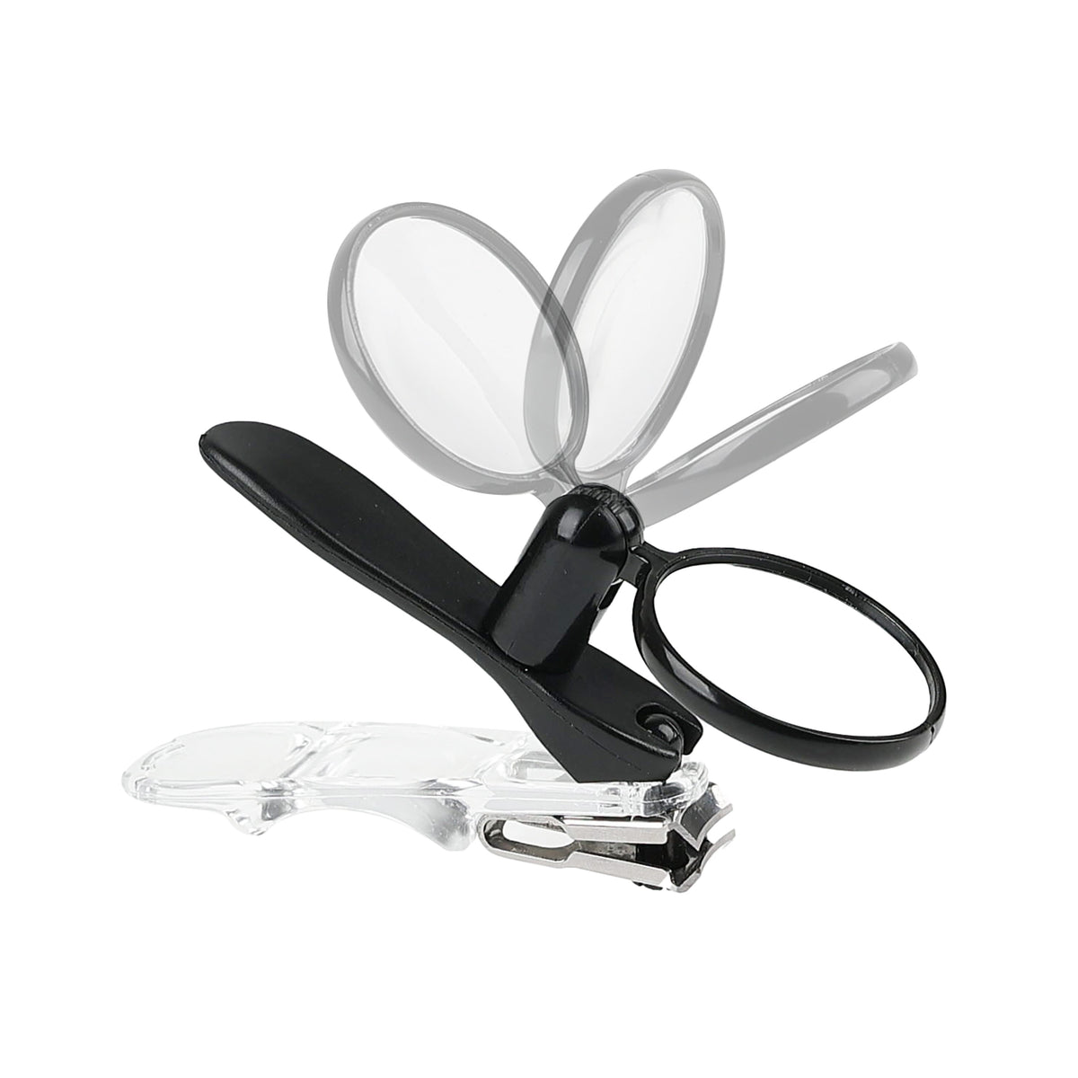 Rotating Nail Clipper With Magnifier