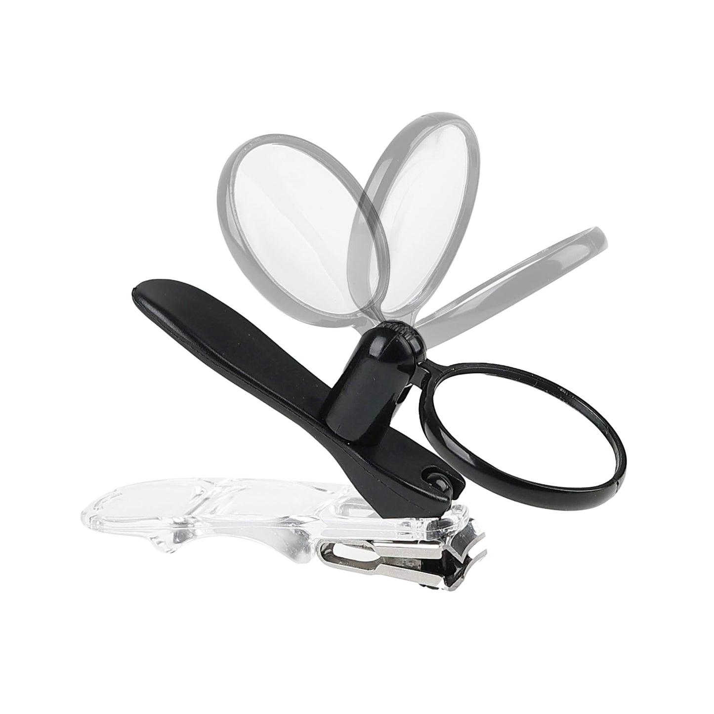 Rotating Nail Clipper With Magnifier