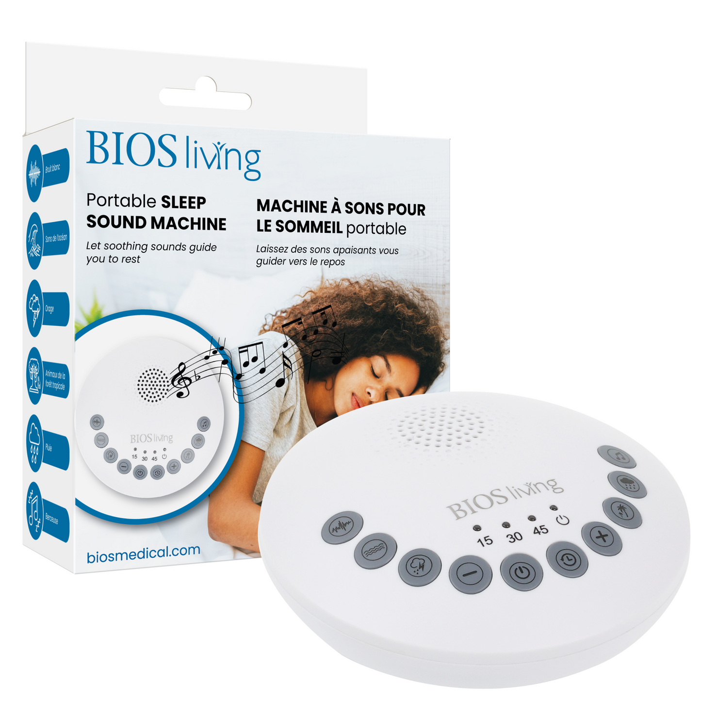 BIOS Living - Portable Soothing Sounds Sleep Machine