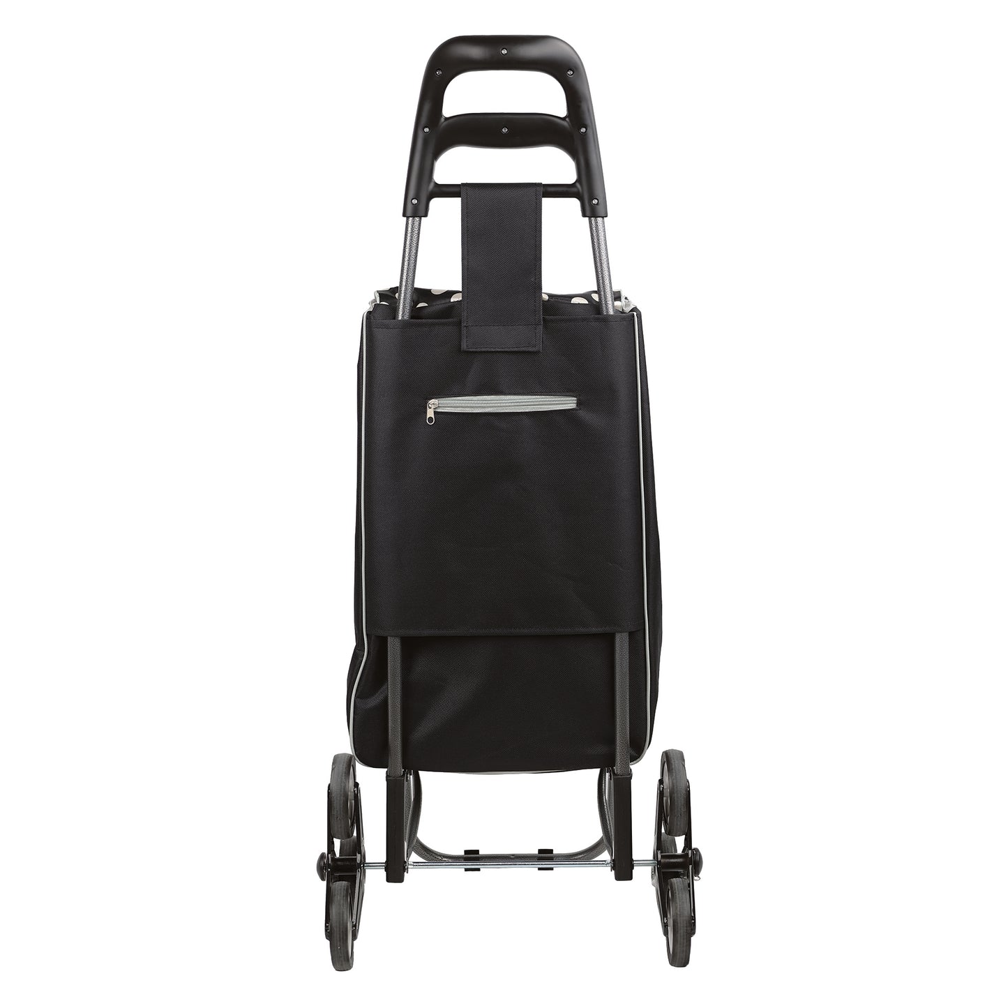 back view of the 3 wheel shopping cart