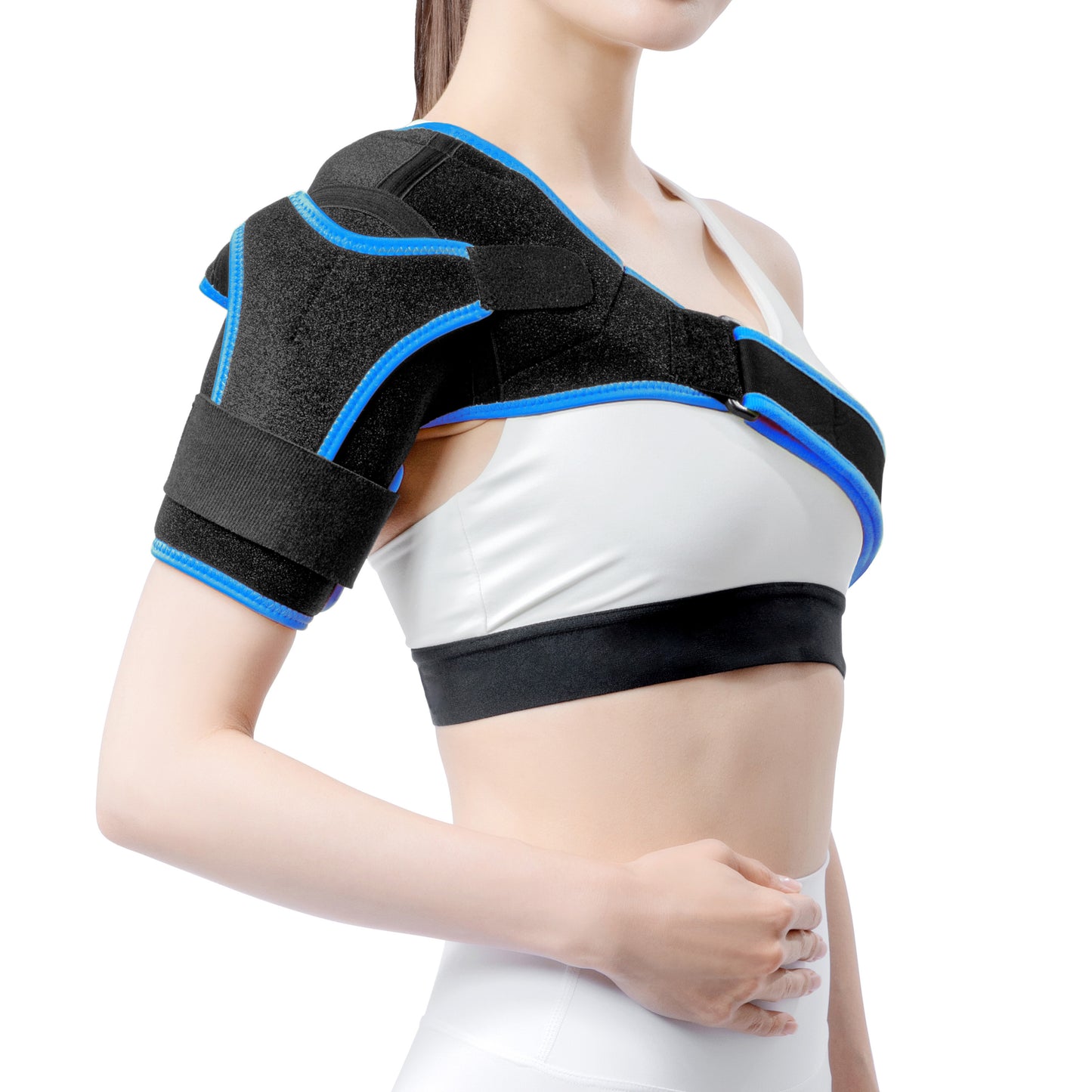 Shoulder Cold & Hot Wrap in use